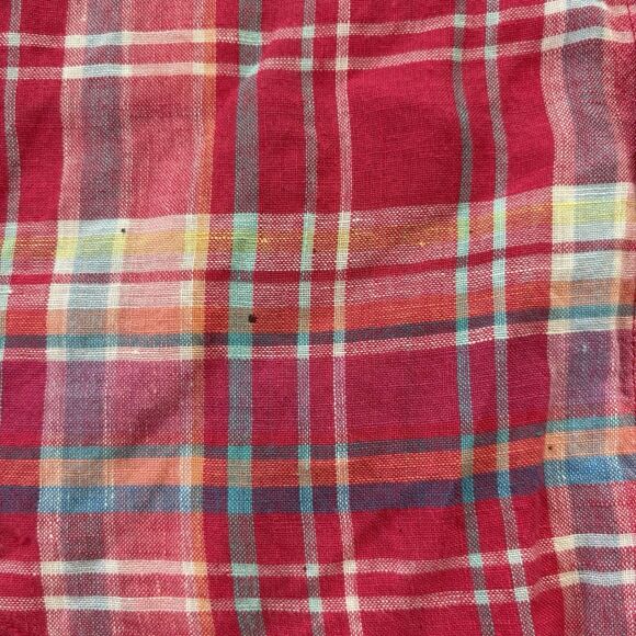 Vineyard Vines Men's S Linen Multicolor Plaid Long Sleeve Slim Fit Murray Shirt - Picture 6 of 8